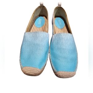 Michael Kors Lenny Ombré Logo Espadrilles in the color Ocean Blue.
